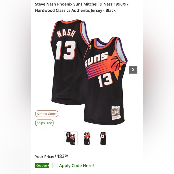 Steve Nash authentic vintage Mitchell & ness jersey 1996/97 - Picture 2 of 8